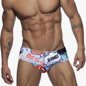 Comic Print Swim Brief by “Bang”